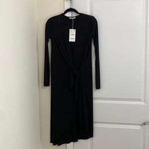 New with tags Zara black dress with knot detail